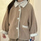 Bertie Button Up Sherpa Teddy Coat (Caramel)